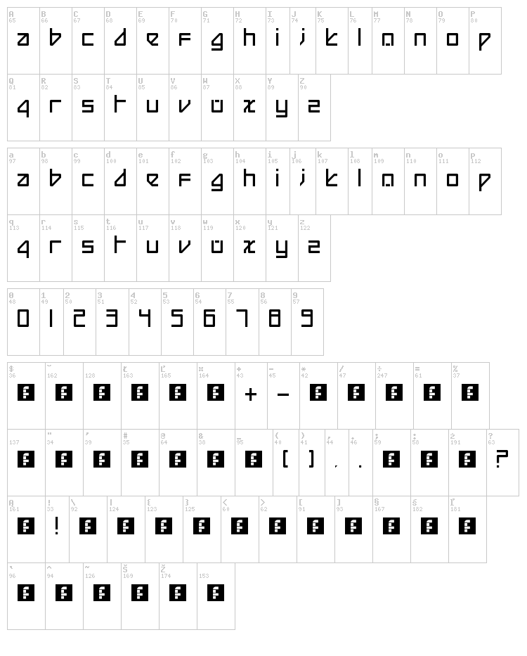 Beijing Redux font map